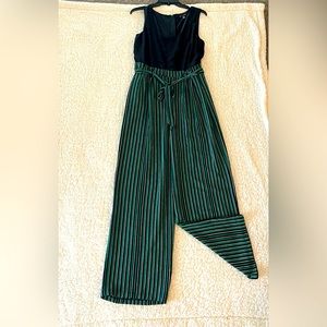 Black and Green dressy Romper